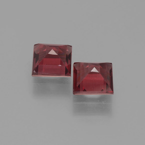 1.66 ct natürliche dunkelrot Pyrop-Granat-Edelsteine, Quadrat, VVS-VS