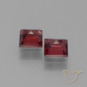1.57 ct natürliche tiefrot Pyrop-Granat-Edelsteine, Quadrat, VS