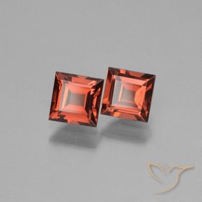 1.59 ct natürliche Scharlachrot Pyrop-Granat-Edelsteine, Quadrat, VVS-VS