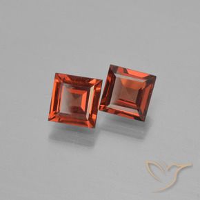 1.28 ct natürliche Scharlachrot Pyrop-Granat-Edelsteine, Quadrat, VVS-VS