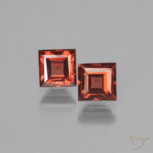 1.81ctw Natürlicher tiefrot Pyrop-Granat, Quadrat, VVS-VS