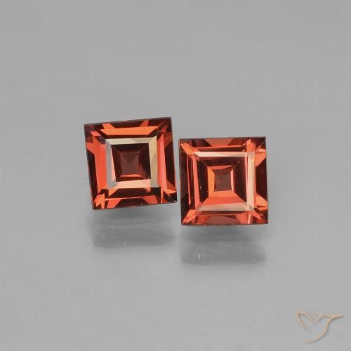 1.57ctw Natürlicher Mittelrot Pyrop-Granat, Quadrat, VVS-VS
