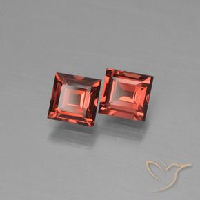 1.45 ct natürliche Scharlachrot Pyrop-Granat-Edelsteine, Quadrat, VVS-VS