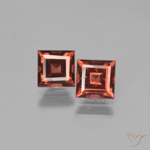 1.77ctw Natürlicher Mittelrot Pyrop-Granat, Quadrat, VVS-VS