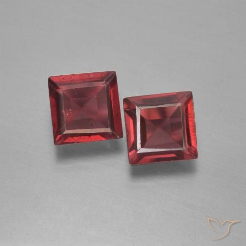 1.46ctw Natürlicher Scharlachrot Pyrop-Granat, Quadrat, VS