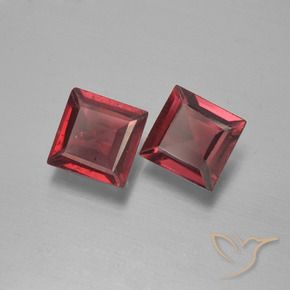 1.46 ct natürliche Scharlachrot Pyrop-Granat-Edelsteine, Quadrat, VS