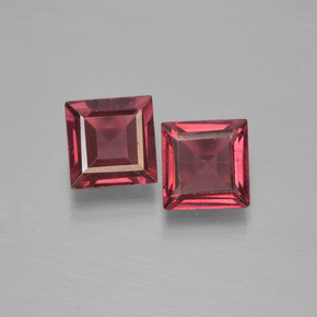 1.42 ct natürliche Mittelrot Pyrop-Granat-Edelsteine, Quadrat, VVS