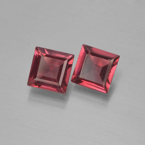 1.42 ct natürliche Mittelrot Pyrop-Granat-Edelsteine, Quadrat, VVS