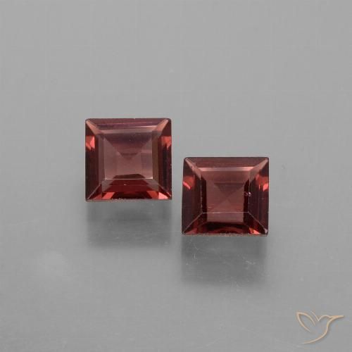 1.29ctw Natürlicher Merlot Rot Pyrop-Granat, Quadrat, VVS-VS