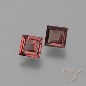 1.44 ct natürliche Merlot Rot Pyrop-Granat-Edelsteine, Quadrat, VVS-VS