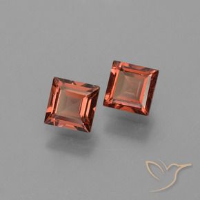 1.46 ct natürliche Mittelrot Pyrop-Granat-Edelsteine, Quadrat, VVS-VS
