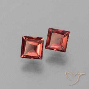 1.64 ct natürliche dunkelrot Pyrop-Granat-Edelsteine, Quadrat, VVS