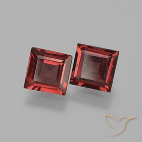 1.52 ct natürliche dunkelrot Pyrop-Granat-Edelsteine, Quadrat, VVS-VS