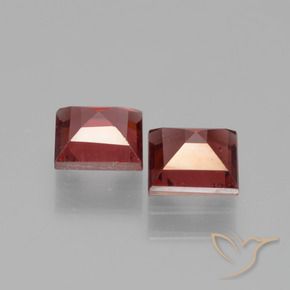 1.52 ct natürliche dunkelrot Pyrop-Granat-Edelsteine, Quadrat, VVS-VS