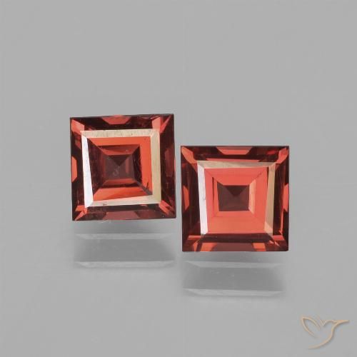1.47ctw Natürlicher Mittelrot Pyrop-Granat, Quadrat, VVS-VS