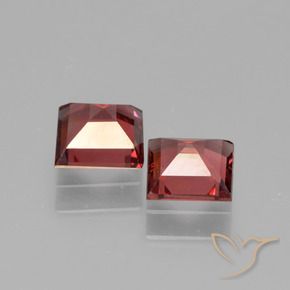 1.31 ct natürliche tiefrot Pyrop-Granat-Edelsteine, Quadrat, VVS-VS