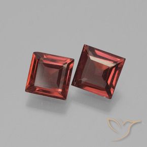 1.31 ct natürliche Mittelrot Pyrop-Granat-Edelsteine, Quadrat, VVS-VS