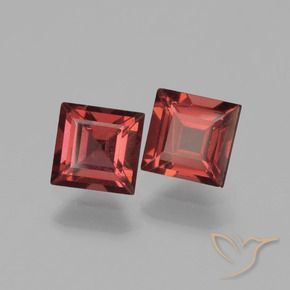1.57 ct natürliche Scharlachrot Pyrop-Granat-Edelsteine, Quadrat, VS