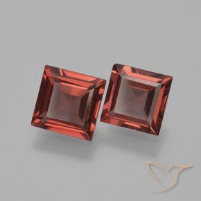 1.50 ct natürliche Scharlachrot Pyrop-Granat-Edelsteine, Quadrat, VS