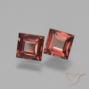 1.42 ct natürliche Mittel-Dunkelrot Pyrop-Granat-Edelsteine, Quadrat, VVS-VS