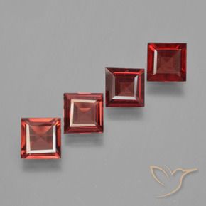 2.32 ct natürliche Mittelrot Pyrop-Granat-Edelsteine, Quadrat, VS