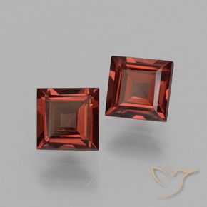 1.55 ct natürliche dunkelrot Pyrop-Granat-Edelsteine, Quadrat, VVS-VS