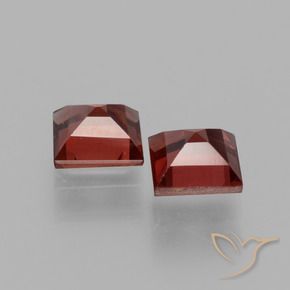 1.55 ct natürliche dunkelrot Pyrop-Granat-Edelsteine, Quadrat, VVS-VS