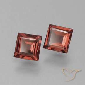 1.30 ct natürliche dunkelrot Pyrop-Granat-Edelsteine, Quadrat, VVS-VS
