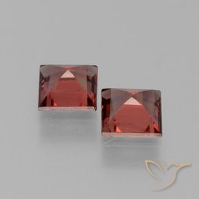 1.30 ct natürliche dunkelrot Pyrop-Granat-Edelsteine, Quadrat, VVS-VS