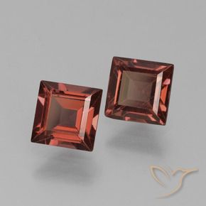 1.51 ct natürliche dunkelrot Pyrop-Granat-Edelsteine, Quadrat, VS