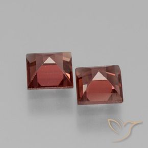 1.51 ct natürliche dunkelrot Pyrop-Granat-Edelsteine, Quadrat, VS