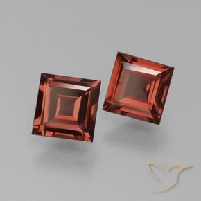 1.36 ct natürliche dunkelrot Pyrop-Granat-Edelsteine, Quadrat, VVS-VS
