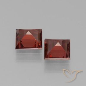 1.36 ct natürliche dunkelrot Pyrop-Granat-Edelsteine, Quadrat, VVS-VS