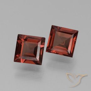 1.66 ct natürliche dunkelrot Pyrop-Granat-Edelsteine, Quadrat, VVS-VS