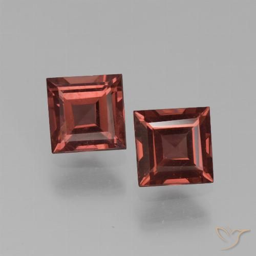 1.36ctw Natürlicher Tiefes Scharlachrot Pyrop-Granat, Quadrat, VVS-VS