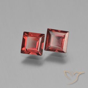 1.58 ct natürliche tiefrot Pyrop-Granat-Edelsteine, Quadrat, VS
