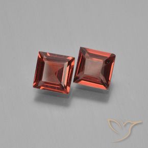 1.47 ct natürliche Scharlachrot Pyrop-Granat-Edelsteine, Quadrat, VVS