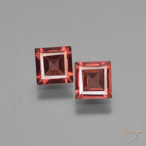 1.47ctw Natürlicher Scharlachrot Pyrop-Granat, Quadrat, VVS-VS