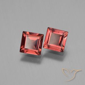 1.47 ct natürliche Scharlachrot Pyrop-Granat-Edelsteine, Quadrat, VVS-VS
