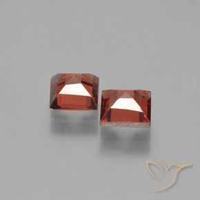 1.58 ct natürliche Mittelrot Pyrop-Granat-Edelsteine, Quadrat, VVS-VS