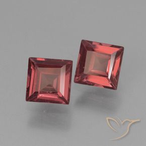 1.47 ct natürliche Scharlachrot Pyrop-Granat-Edelsteine, Quadrat, VVS-VS