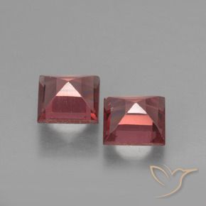 1.47 ct natürliche Scharlachrot Pyrop-Granat-Edelsteine, Quadrat, VVS-VS