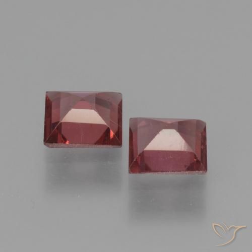 1.37 ct natürliche tiefrot Pyrop-Granat-Edelsteine, Quadrat, VS-SI