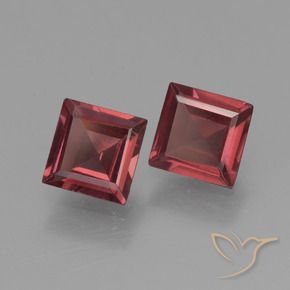 1.33 ct natürliche Scharlachrot Pyrop-Granat-Edelsteine, Quadrat, VVS-VS