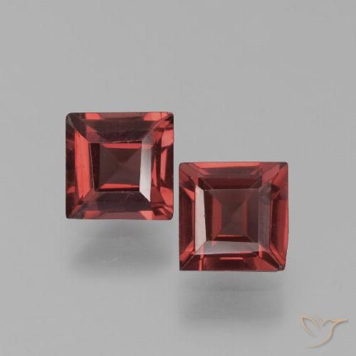 1.40ctw Natürlicher Tiefes Scharlachrot Pyrop-Granat, Quadrat, VVS