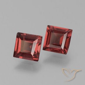 1.40 ct natürliche Tiefes Scharlachrot Pyrop-Granat-Edelsteine, Quadrat, VVS