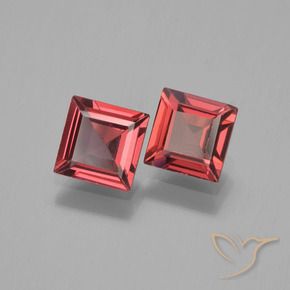 1.48 ct natürliche dunkelrot Pyrop-Granat-Edelsteine, Quadrat, VVS-VS