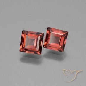 1.59 ct natürliche Scharlachrot Pyrop-Granat-Edelsteine, Quadrat, VVS-VS