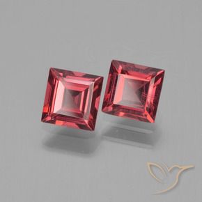 1.57 ct natürliche Mittel-Dunkelrot Pyrop-Granat-Edelsteine, Quadrat, VS