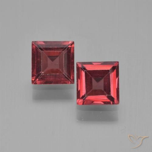 1.50ctw Natürlicher Mittelrot Pyrop-Granat, Quadrat, VVS
